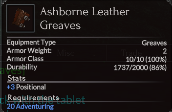 Ashbourne Leather Greaves