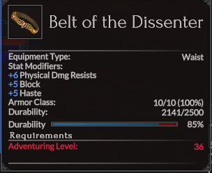 Belt of the Dissenter