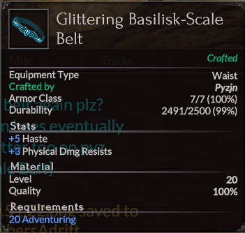 Glittering Basilisk Scale Belt