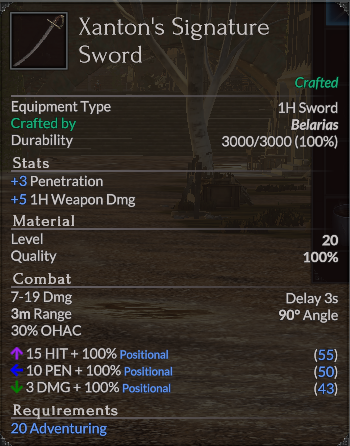 Xanton's Signature Sword